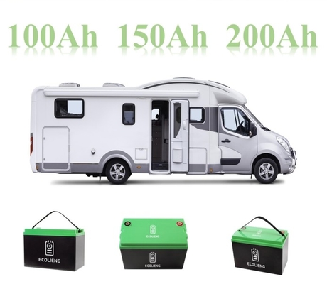 LiFePO4 12V 100Ah φορητό πακέτο μπαταρίας λιθίου για RV Caravan Boat Homes