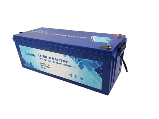 24V 200Ah LiFePO4 μπαταρία λιθίου βαθύ κύκλο για RV Καραβάνι πλοία σπίτια εξωτερικά
