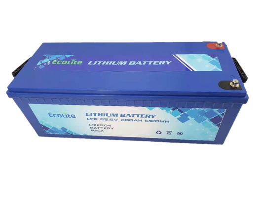 24V 200Ah LiFePO4 μπαταρία λιθίου βαθύ κύκλο για RV Καραβάνι πλοία σπίτια εξωτερικά