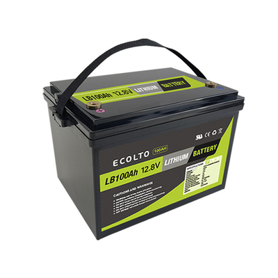 4000 κύκλοι RV μπαταρία λιθίου 12,8V 100Ah LiFePO4 RV μπαταρία 1280Wh ονομαστική χωρητικότητα