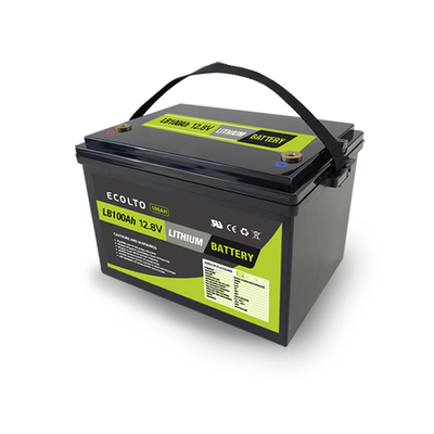 4000 κύκλοι RV μπαταρία λιθίου 12,8V 100Ah LiFePO4 RV μπαταρία 1280Wh ονομαστική χωρητικότητα
