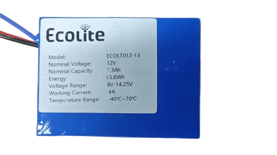 Προσαρμόσιμες μπαταρίες LTO 12V 1.3Ah Μεγάλος κύκλος