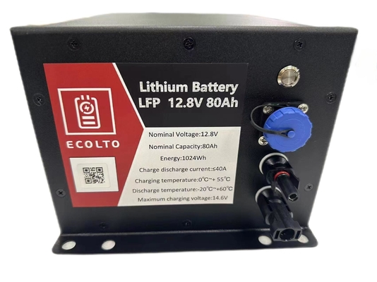 12V 80Ah LiFePO4 Ηλιακή μπαταρία φωτισμού δρόμου Ενσωματωμένο BMS και MPPT