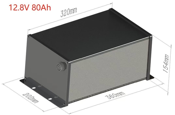 12V 80Ah LiFePO4 Ηλιακή μπαταρία φωτισμού δρόμου Ενσωματωμένο BMS και MPPT