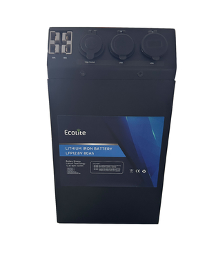 ECOLITE Γρήγορη φόρτιση LiFePO4 Φορητή μπαταρία λιθίου 12,8v 80A