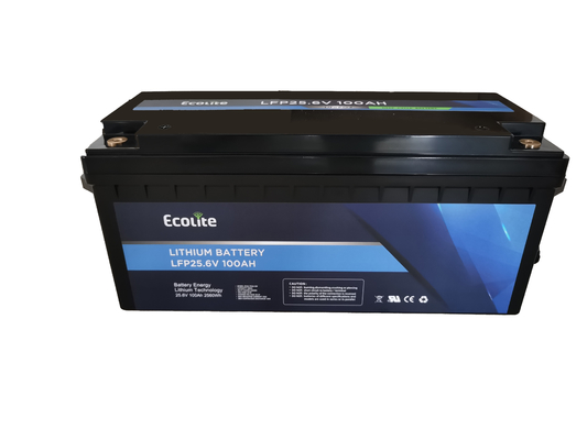 Ecolite Διάρκεια κύκλου>4000 κύκλους 25.6V 100Ah LiFePO4 μπαταρία λιθίου για καρότσι