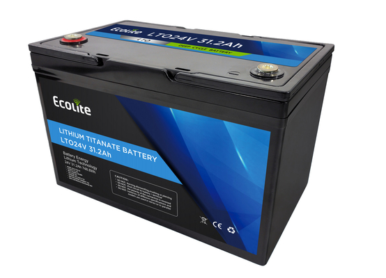 Ecolite Μακρό κύκλο ζωής>10000 24V 31,2Ah Lithium Titanate LTO μπαταρία