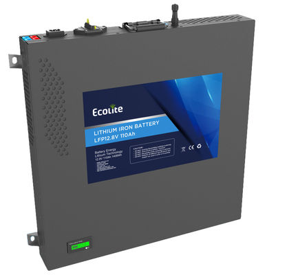 Slimline Max 12.8V 110Ah RV Lithium Battery Pack Ενσωματωμένος μετατροπέας για φορτηγό